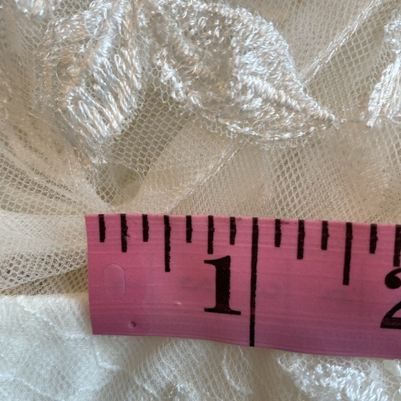 NWT Oleg Cassini High Neck Long Sleeve Illusion Neckline Wedding Dress, Size 12 - Picture 16 of 17